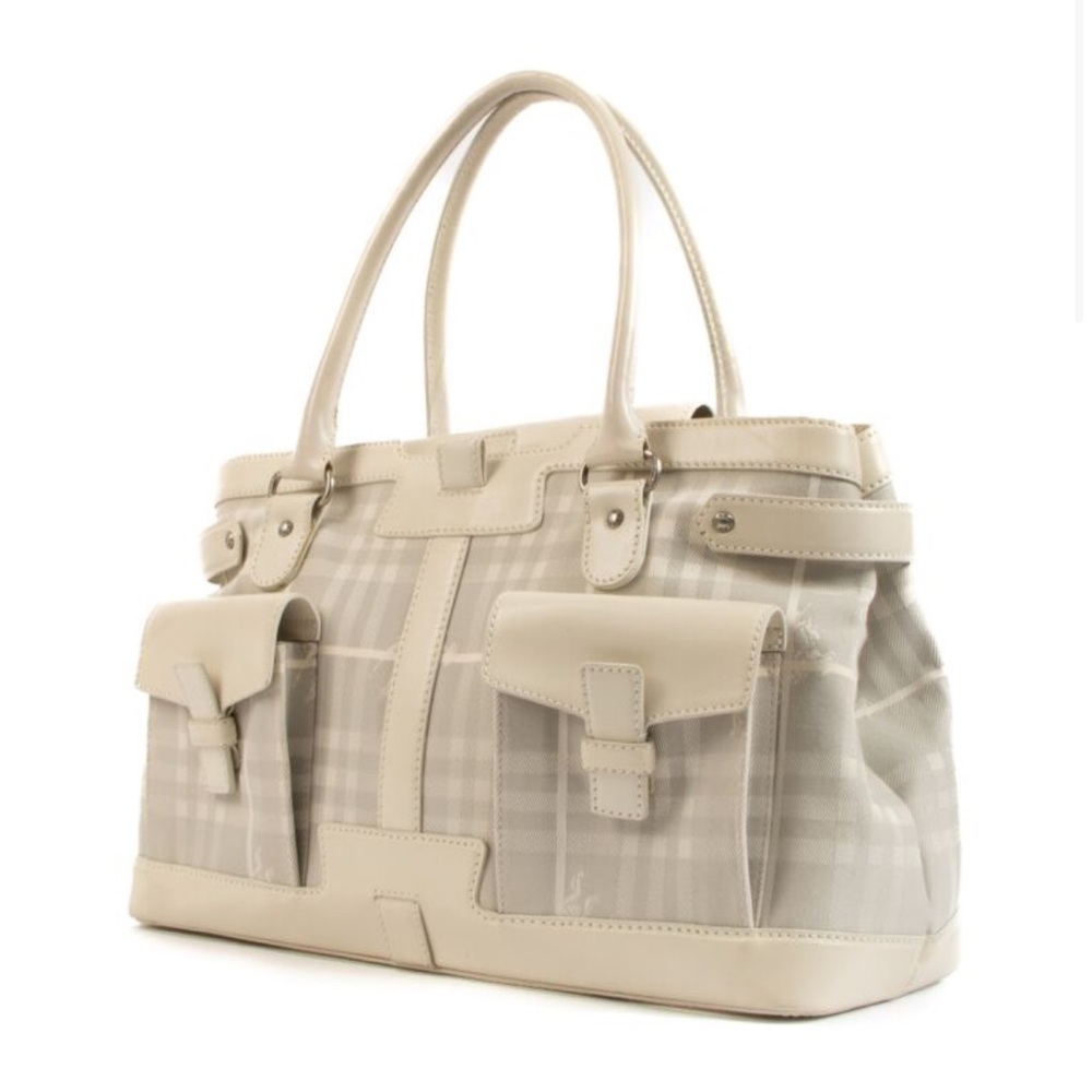 BURBERRY Vintage White Haymarket Check Tote Bag - Picture 16 of 16